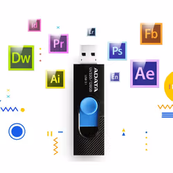 ADATA UV320 USB flash drive 128 GB USB Type-A 3.2 Gen 1 (3.1 Gen 1) Black, Blue - Additional view 4