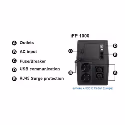 FSP iFP 1000 uninterruptible power supply (UPS) Line-Interactive 1 kVA 600 W 2 AC outlet(s) - Additional view 6