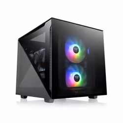 Thermaltake Divider 200 TG, Micro Tower, PC, Black, micro ATX, Mini-ITX, SPCC, 18.5 cm