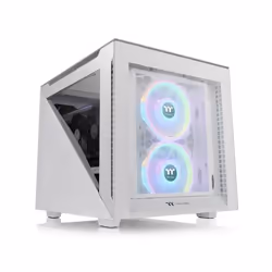 Thermaltake Divider 200 TG, Micro Tower, PC, White, micro ATX, Mini-ITX, SPCC, 18.5 cm