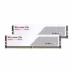 G.Skill Ripjaws S5 / F5-5600J3636D32GX2-RS5W, 64 GB, 2 x 32 GB, DDR5, 5600 MHz, 288-pin DIMM, White