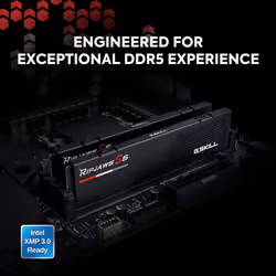 G.SKILL Ripjaws S5 Series (Intel XMP 3.0) DDR5 RAM 32GB (2x16GB) 6000MT/s CL30-40-40-96 1.35V Desktop Computer Memory UDIMM - Matte Black (F