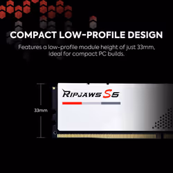 G.SKILL Ripjaws S5 Series (Intel XMP 3.0) DDR5 RAM 64GB (2x32GB) 5600MT/s CL36-36-36-89 1.25V Desktop Computer Memory UDIMM - Matte White (F