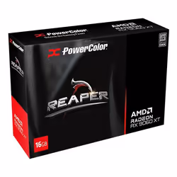 PowerColor Reaper Radeon RX 9060 XT GAMING OC 8G Graphics Card - 8GB GDDR6, 128bit, PCI-E 5.0, 3320 MHz Core Clock, 2 x DisplayPort, 1 x HDMI, GV-R9060XTGAMING OC-8GD