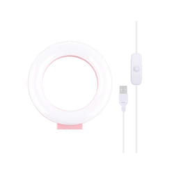 PULUZ 4.7 inch 12cm USB White Light LED Ring Vlogging Photography Video Lights(Pink)