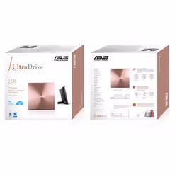 ASUS SDRW-08U5S-U, Pink, Vertical/Horizontal, Laptop, DVD Super Multi DL, USB 2.0, CD, CD-R, CD-ROM, CD-RW, DVD, DVD+R, DVD+R ...