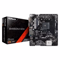 Asrock B450M-HDV, AMD, Socket AM4, AMD Athlon, AMD Ryzen 2000 Series, AMD Ryzen 3000 Series, Socket AM4, 105 W, DDR4-SDRAM