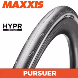 Pursuer Road Bicycle Tyre with Folding Bead 700x28C Single Compound, Black