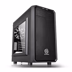Thermaltake Versa H15 – Window, Micro Tower, PC, Black, micro ATX, Mini-ITX, SPCC, 15.5 cm