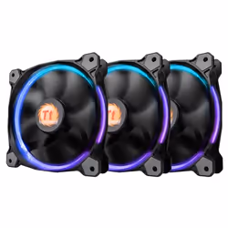 Thermaltake RIing 14 (3 Fan Pack), Fan, 14 cm, 800 RPM, 1400 RPM, Black