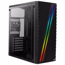 Aerocool Streak, Midi Tower, PC, Black, ATX, micro ATX, Mini-ITX, Acrylonitrile butadiene styrene (ABS), SPCC, Multi