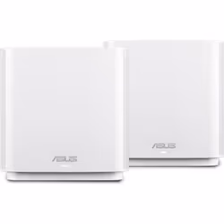 ASUS ZenWiFi AC (CT8), Wi-Fi 5 (802.11ac), Tri-band (2.4 GHz / 5 GHz / 5 GHz), Ethernet LAN, White, Tabletop router