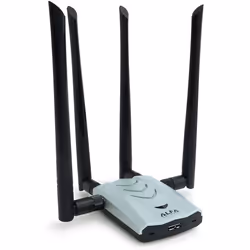 Alfa AC1900 WiFi Adapter - 1900 Mbps 802.11ac Long-Range Dual Band USB 3.0 Wi-Fi Network Adapter w/4x 5dBi External Dual-Band Antennas
