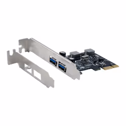 EXSYS 2-Port USB 3.2 Gen 1 PCIe card with self power, 3A (Renesas), PCIe, USB 3.2 Gen 1 (3.1 Gen 1), Male, China, Female, Fem ...