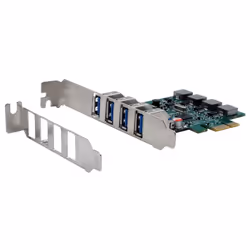 EXSYS 4-Port USB 3.2 Gen 1 PCIe card with self power, 3A (Renesas), PCIe, USB 3.2 Gen 1 (3.1 Gen 1), Male, China, Female, Fem ...