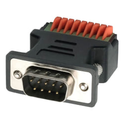 EXSYS EX-49110 cable gender changer 9-pin D-Sub 9-pin terminal block Black