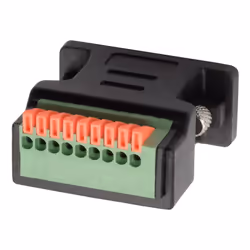 EXSYS EX-49110 cable gender changer 9-pin D-Sub 9-pin terminal block Black