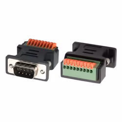 EXSYS EX-49110 cable gender changer 9-pin D-Sub 9-pin terminal block Black
