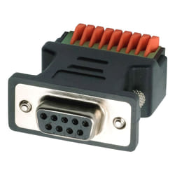 EXSYS EX-49111 cable gender changer 9-pin D-Sub 9-pin terminal block Black