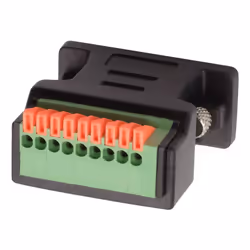 EXSYS EX-49111 cable gender changer 9-pin D-Sub 9-pin terminal block Black