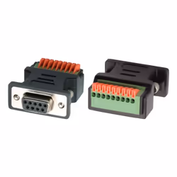 EXSYS EX-49111 cable gender changer 9-pin D-Sub 9-pin terminal block Black