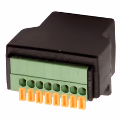 EXSYS EX-49112 cable gender changer RJ-45 8-pin terminal block Black