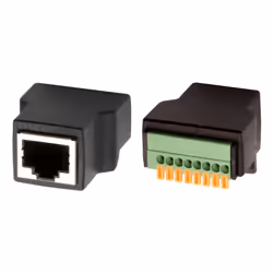 EXSYS EX-49112 cable gender changer RJ-45 8-pin terminal block Black