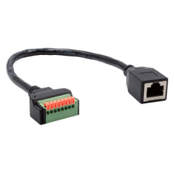 EXSYS EX-49120 cable gender changer RJ-45 8-pin terminal block Black