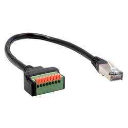 EXSYS EX-49121 cable gender changer RJ-45 8-pin terminal block Black