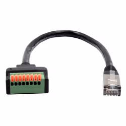 EXSYS EX-49121 cable gender changer RJ-45 8-pin terminal block Black