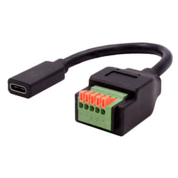 EXSYS EX-49122 USB cable USB 2.0 0.15 m USB C 5-pin terminal block Black