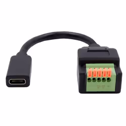 EXSYS EX-49122 USB cable USB 2.0 0.15 m USB C 5-pin terminal block Black
