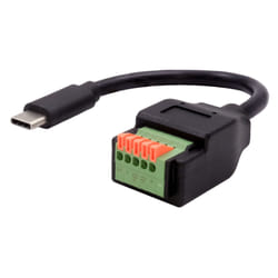 EXSYS EX-49123 USB cable USB 2.0 0.15 m USB C 5-pin terminal block Black