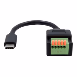 EXSYS EX-49123 USB cable USB 2.0 0.15 m USB C 5-pin terminal block Black