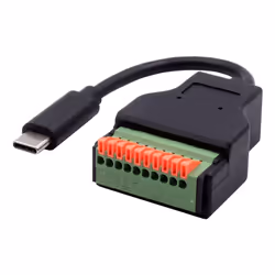 EXSYS EX-49125, 0.15 m, USB C, 10-pin terminal block, USB 3.2 Gen 1 (3.1 Gen 1), 5 Gbit/s, Black