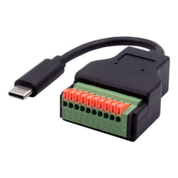 EXSYS EX-49125 USB cable USB 3.2 Gen 1 (3.1 Gen 1) 0.15 m USB C 10-pin terminal block Black