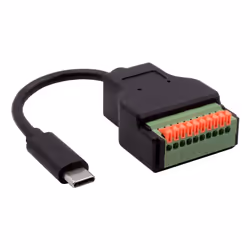 EXSYS EX-49125 USB cable USB 3.2 Gen 1 (3.1 Gen 1) 0.15 m USB C 10-pin terminal block Black