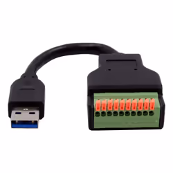 EXSYS EX-49127 USB cable USB 3.2 Gen 1 (3.1 Gen 1) 0.15 m USB A 10-pin terminal block Black