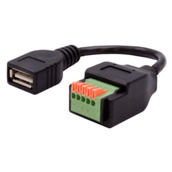 EXSYS EX-49128 USB cable USB 2.0 0.15 m USB A 5-pin terminal block Black