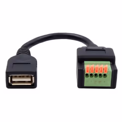 EXSYS EX-49128 USB cable USB 2.0 0.15 m USB A 5-pin terminal block Black