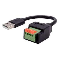 EXSYS EX-49129 USB cable USB 2.0 0.15 m USB A 5-pin terminal block Black