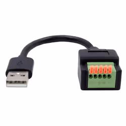 EXSYS EX-49129 USB cable USB 2.0 0.15 m USB A 5-pin terminal block Black
