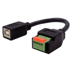EXSYS EX-49130 USB cable USB 2.0 0.15 m USB B 5-pin terminal block Black