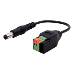 EXSYS EX-49140 power cable Black 0.15 m 5.5 x 2.1 mm 2-pin terminal block