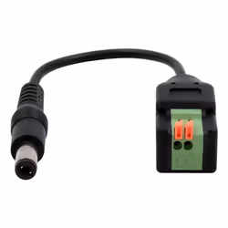 EXSYS EX-49140 power cable Black 0.15 m 5.5 x 2.1 mm 2-pin terminal block