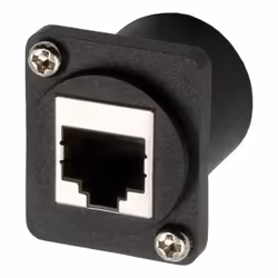 EXSYS EX-49150, Flat, Black, RJ-45, RJ-45, Female, Female