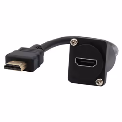 EXSYS EX-49162, 0.2 m, HDMI Type A (Standard), HDMI, Female, Male, Straight
