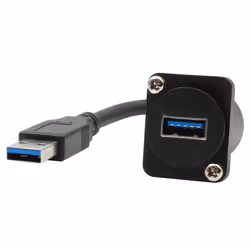 EXSYS EX-49164, 0.2 m, USB A, USB A, USB 3.2 Gen 1 (3.1 Gen 1), 5 Gbit/s, Black