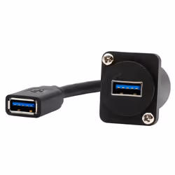 EXSYS EX-49165, 0.2 m, USB A, USB A, USB 3.2 Gen 1 (3.1 Gen 1), 5 Gbit/s, Black