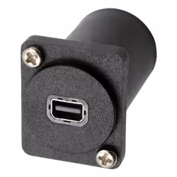 EXSYS EX-49168, Flat, Black, Mini DisplayPort, Mini DisplayPort, Female, Female